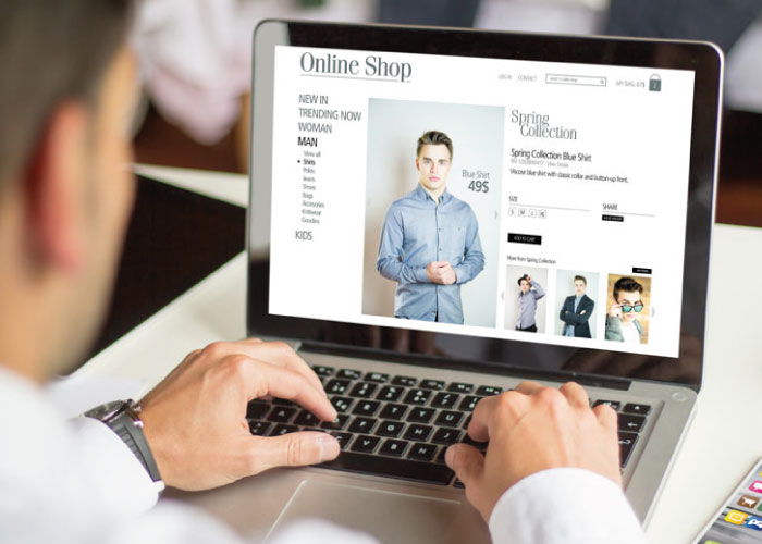 customer browsing online store