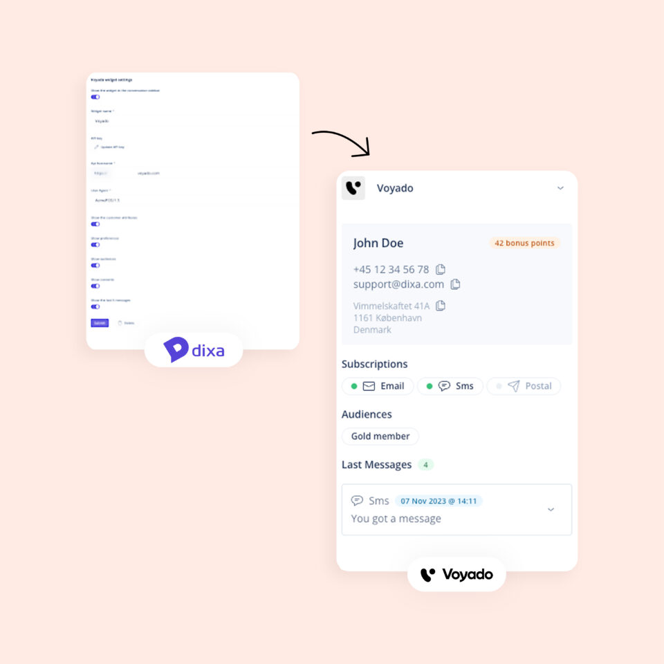 Dixas Voyado integration