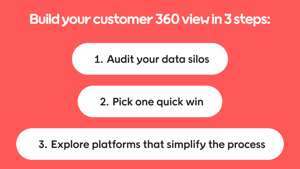 Build your customer 360 view in 3 steps: