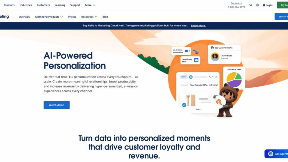 Salesforce Marketing Personalization screen