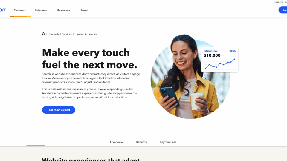 Epsilon Accelerate screen