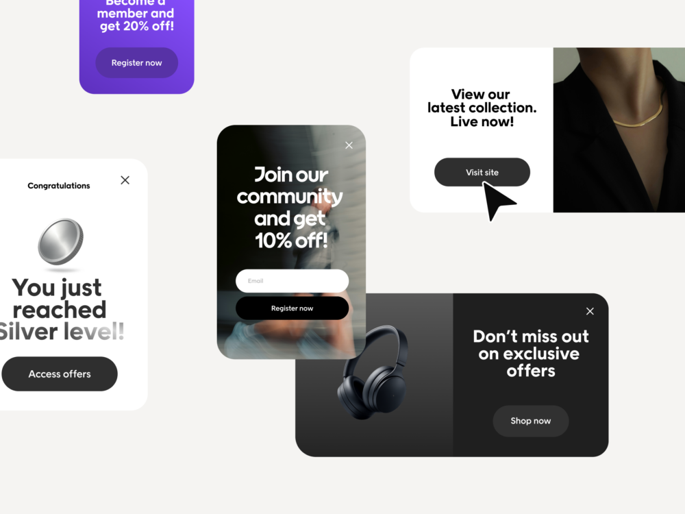 Enroll new members dynamic pop-ups