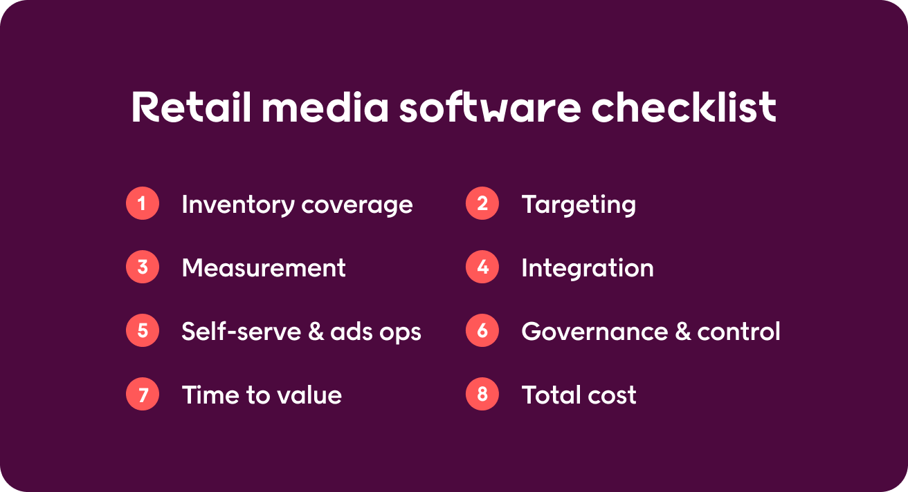 How we evaluated these retail media software solutions