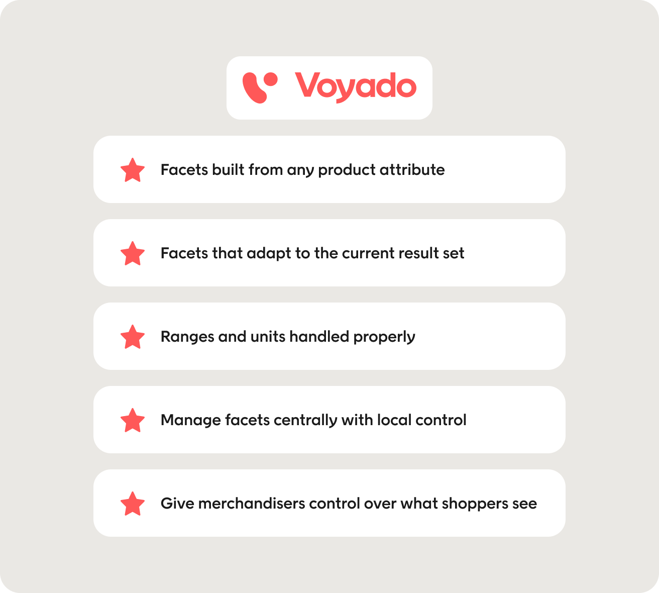 How Voyado handles faceted search